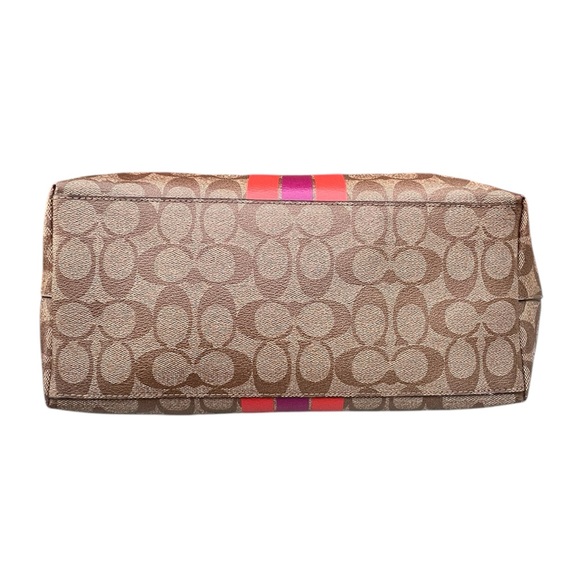 COACH 38405 Varsity Stripe
Tote Purse Shoulder Bag and matching zip wallet - Picture 6 of 15